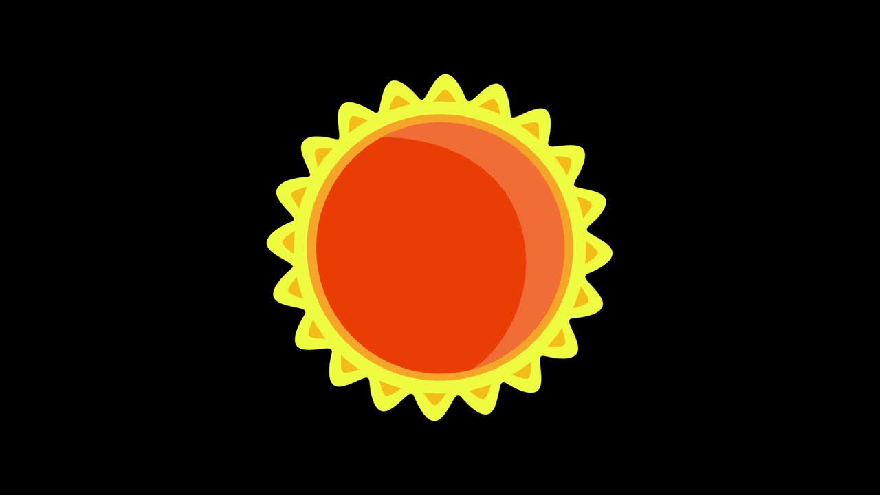 Animated sun icon.