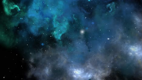 the cloud of blue nebula clouds is moving closer to the universe, outer space