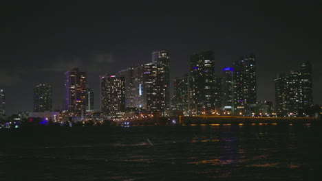 miami's skyline view at night