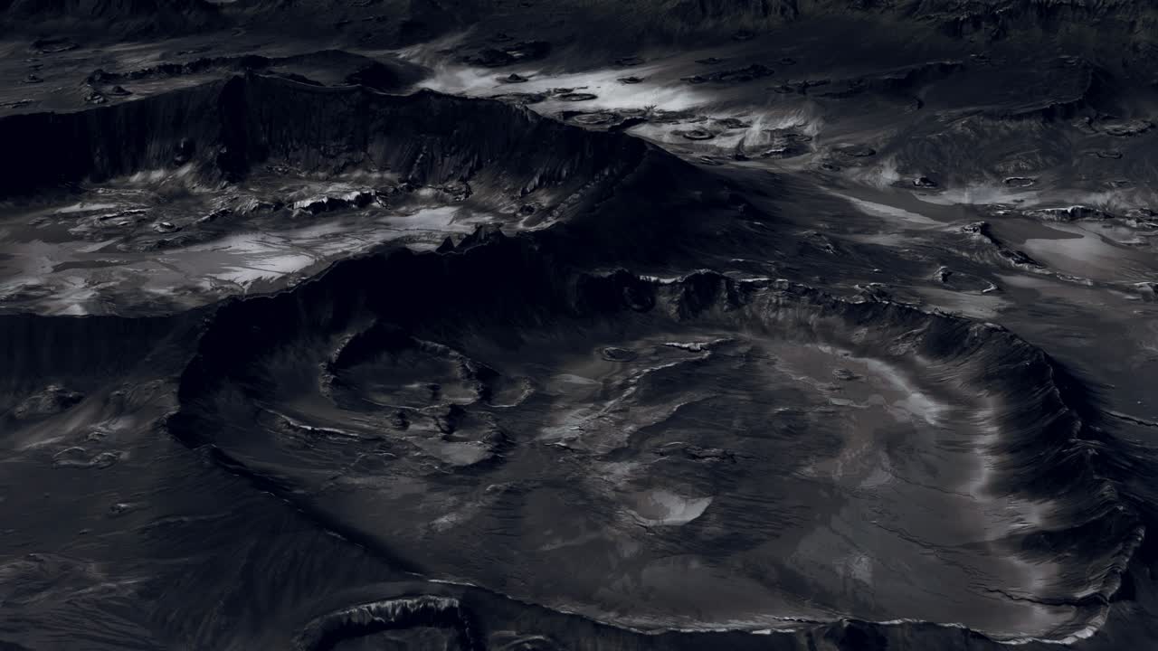 поверхность луны с множеством кратеров