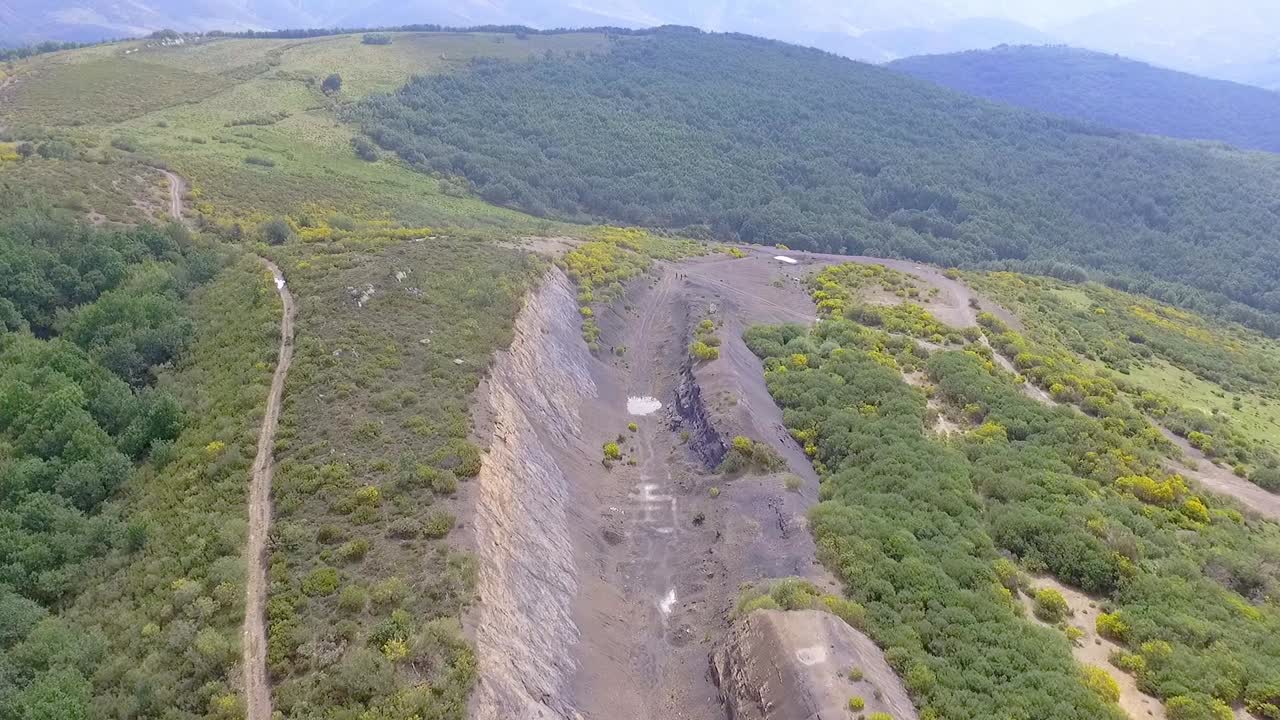 minería a cielo abierto en palencia vista aérea