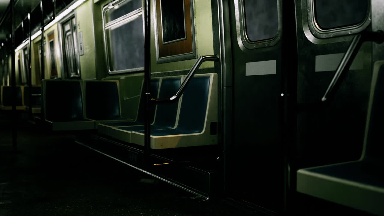 Interior of an Empty Subway Car