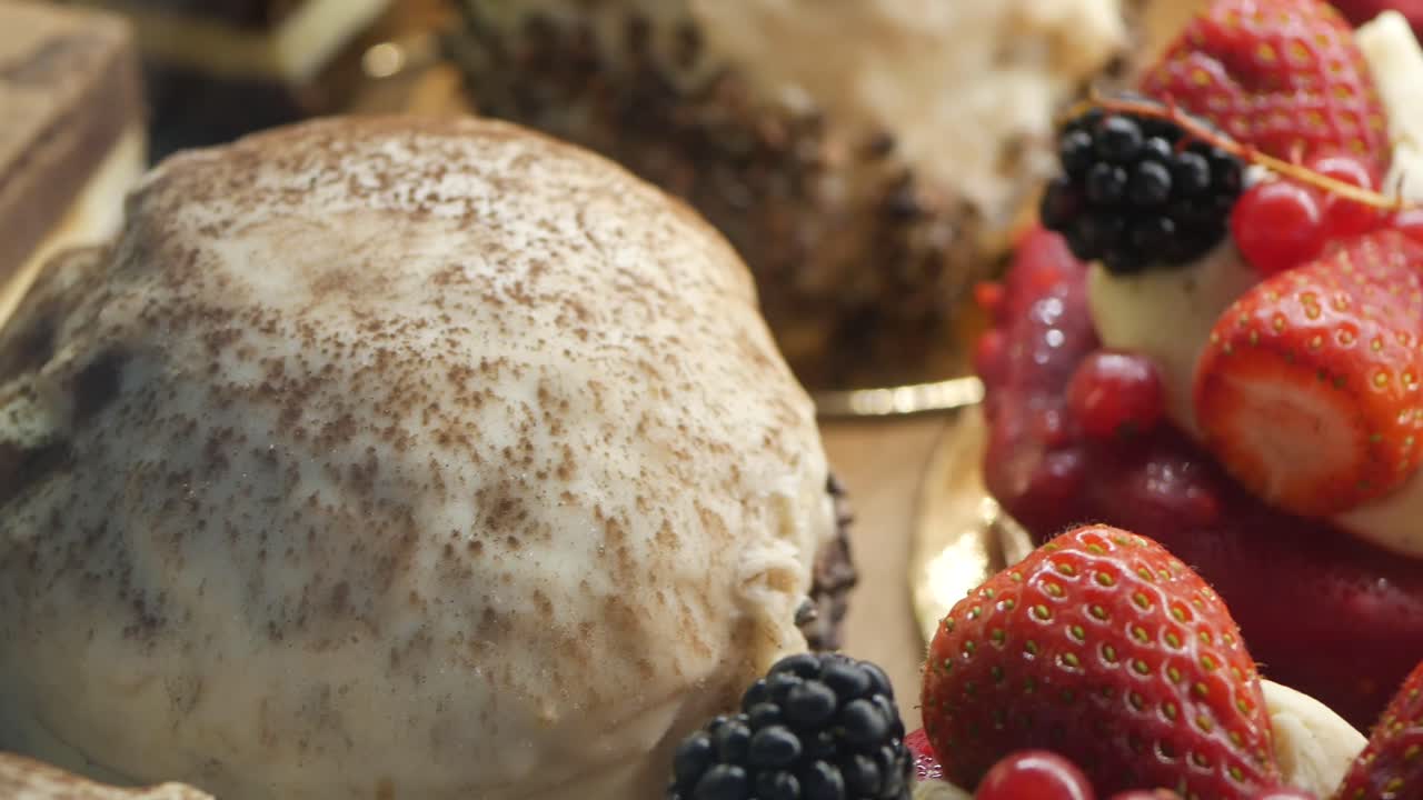 Delicious Dessert Pastry Cake with Berries