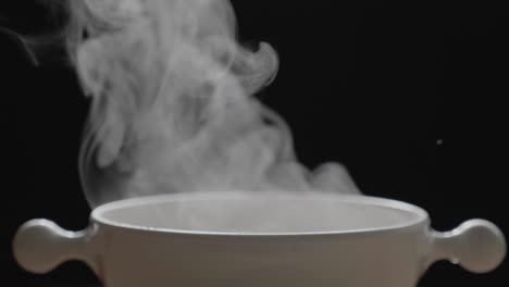 the hot tea with smoke.