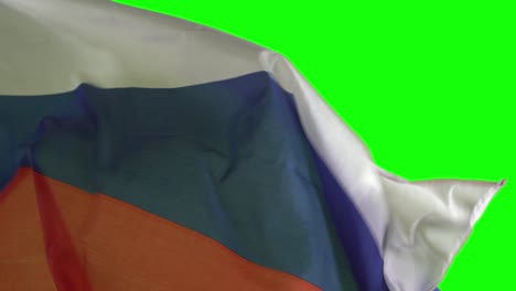 national flag of russian blowing by wind