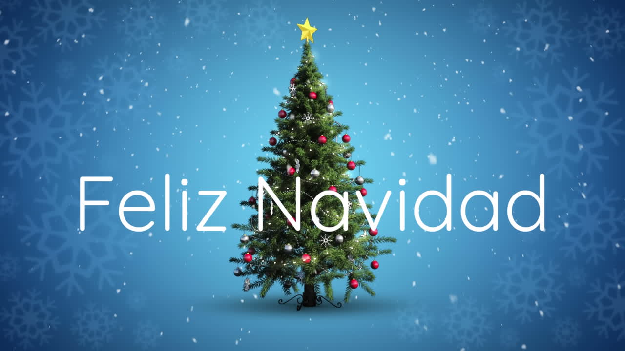 Feliz Navidad escrito sobre árbol de Navidad