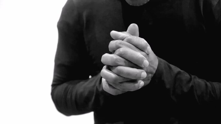 praying to god with hands together on white background with people stock video stock footage