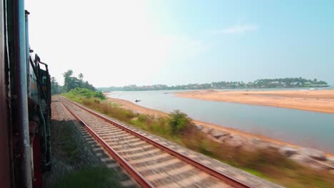 train journey along the sri lankan coast