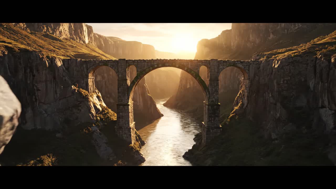 A beautiful bridge in a canyon