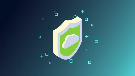 cloud security shield icon