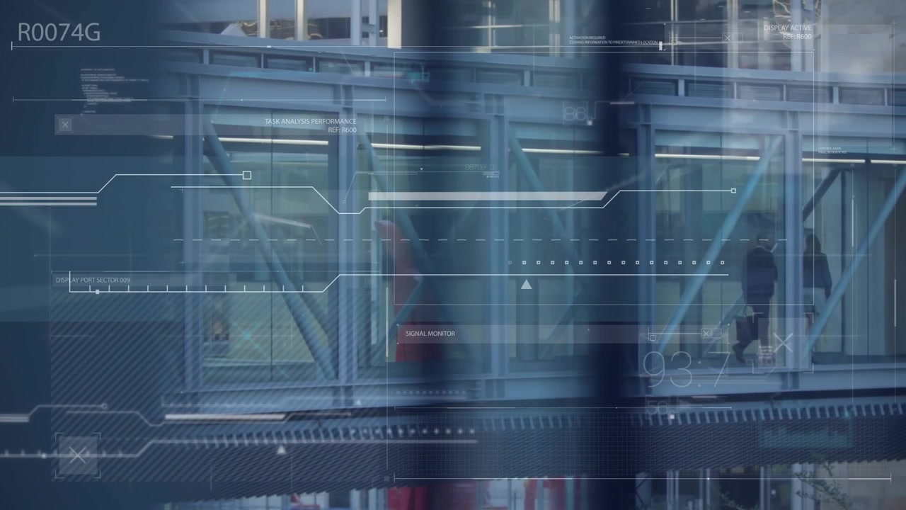 Animation of data processing over dna strand and columns