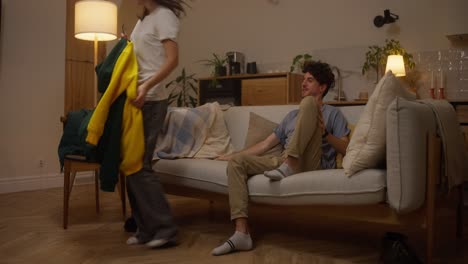couple in living room