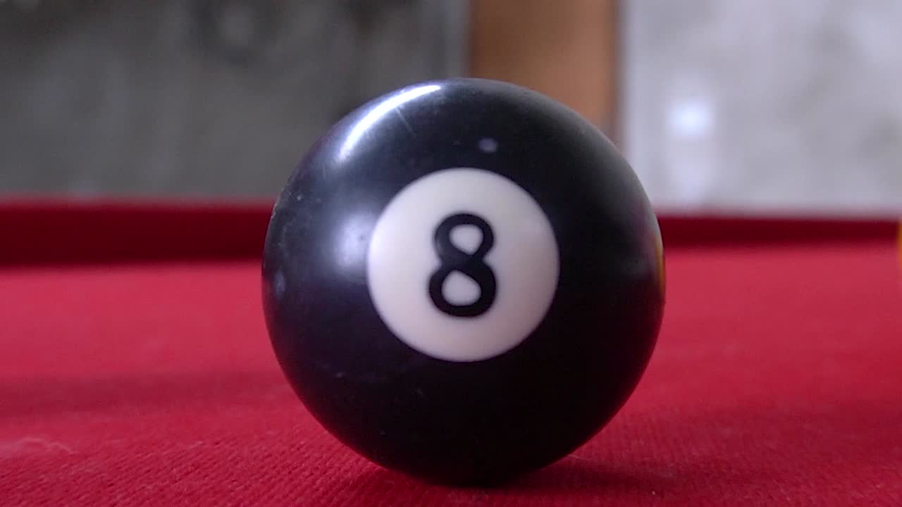 Simple house with a snooker table