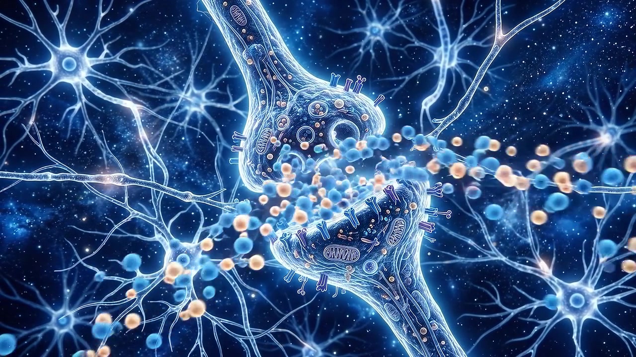 Attivazione della sinapsi neurale e rilascio di neurotrasmettitori nel cervello