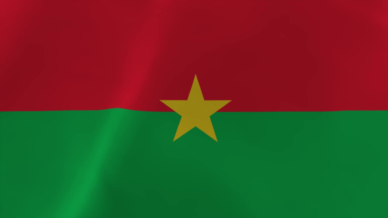 burkina faso agitando la bandera 4k el fondo del papel tapiz en movimiento