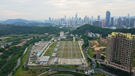 Law-Fong-Kläranlage-In-Shenzhen-River,-Shenzhen-Water-Group,-China