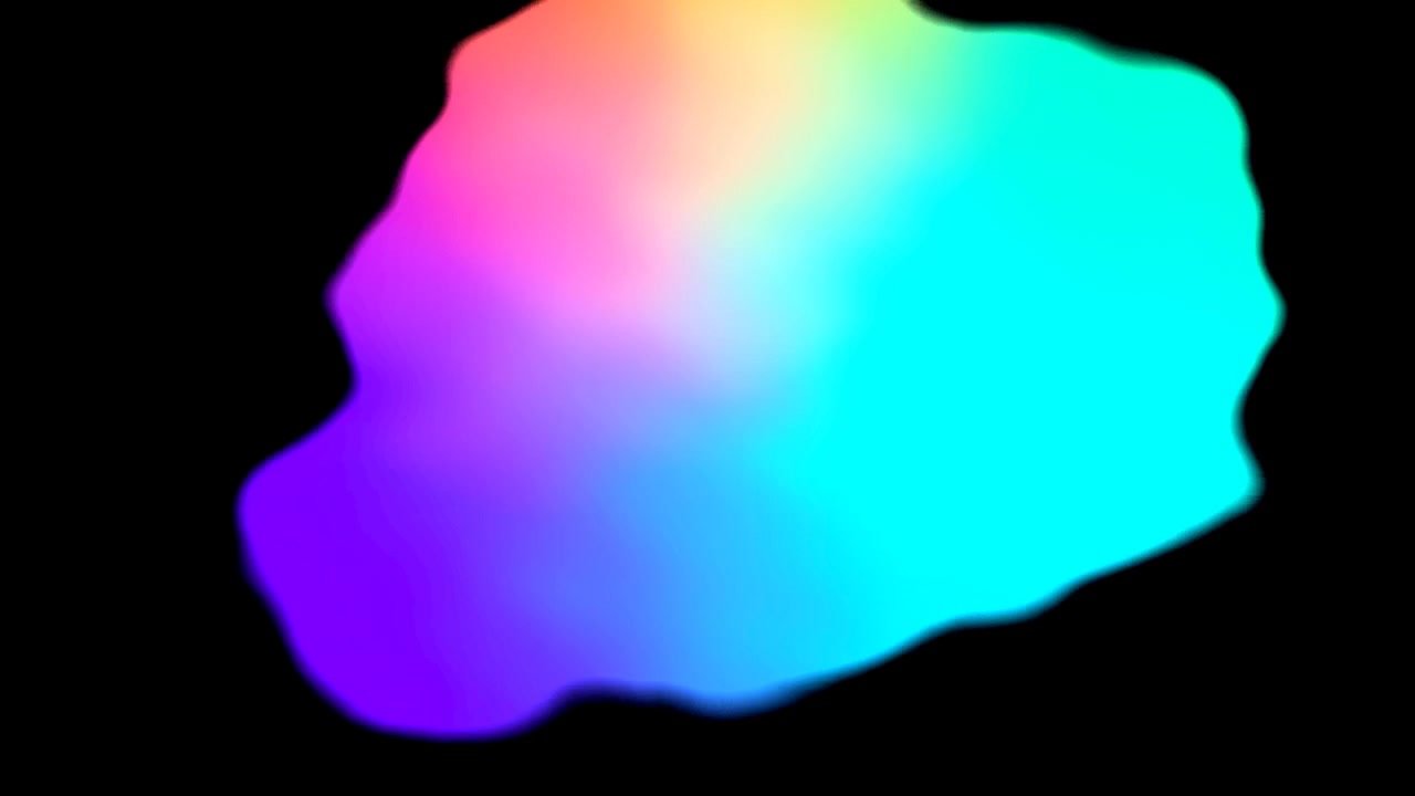 Abstract Colorful Fluid Shape Morphing on Black Background