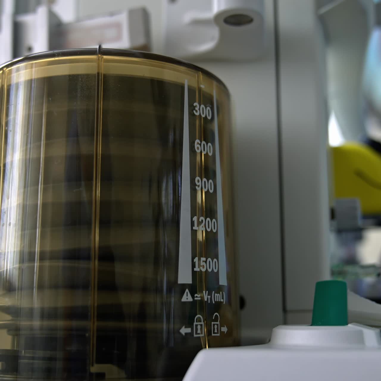 Close up view of medical equipment. Dripping hospital healthcare equipment