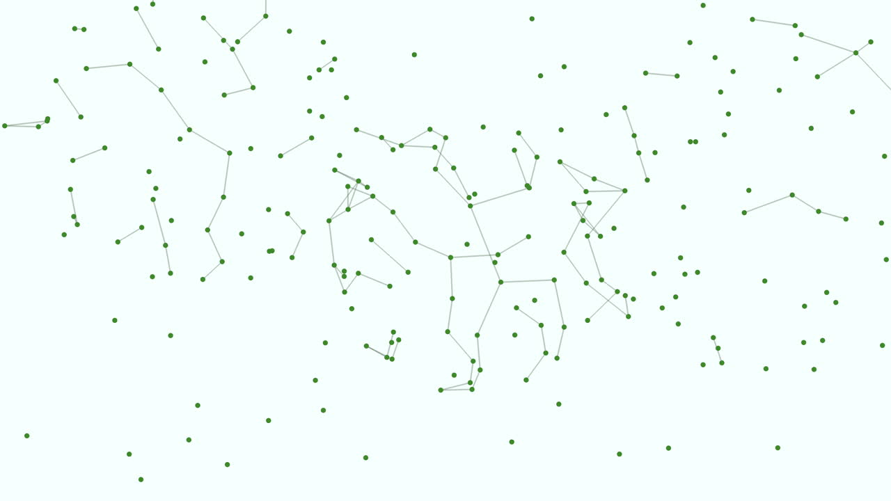 Interconnected dots a fascinating circular network of nodes