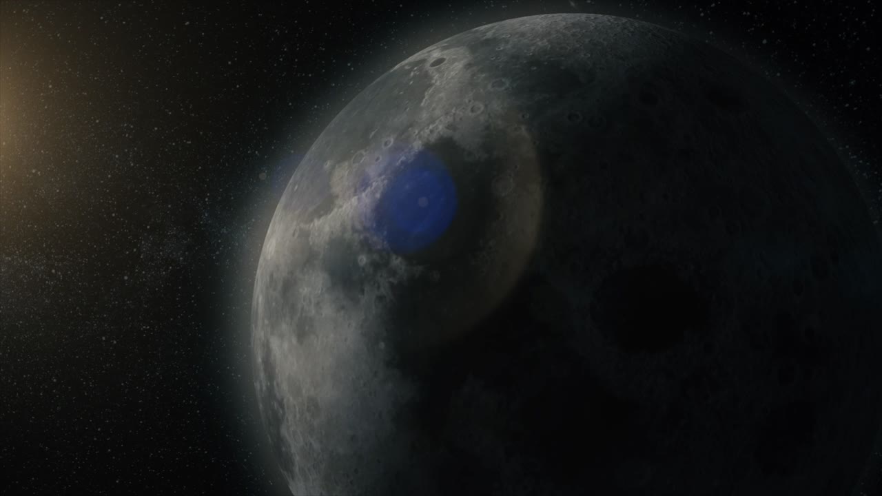 la luna en el espacio