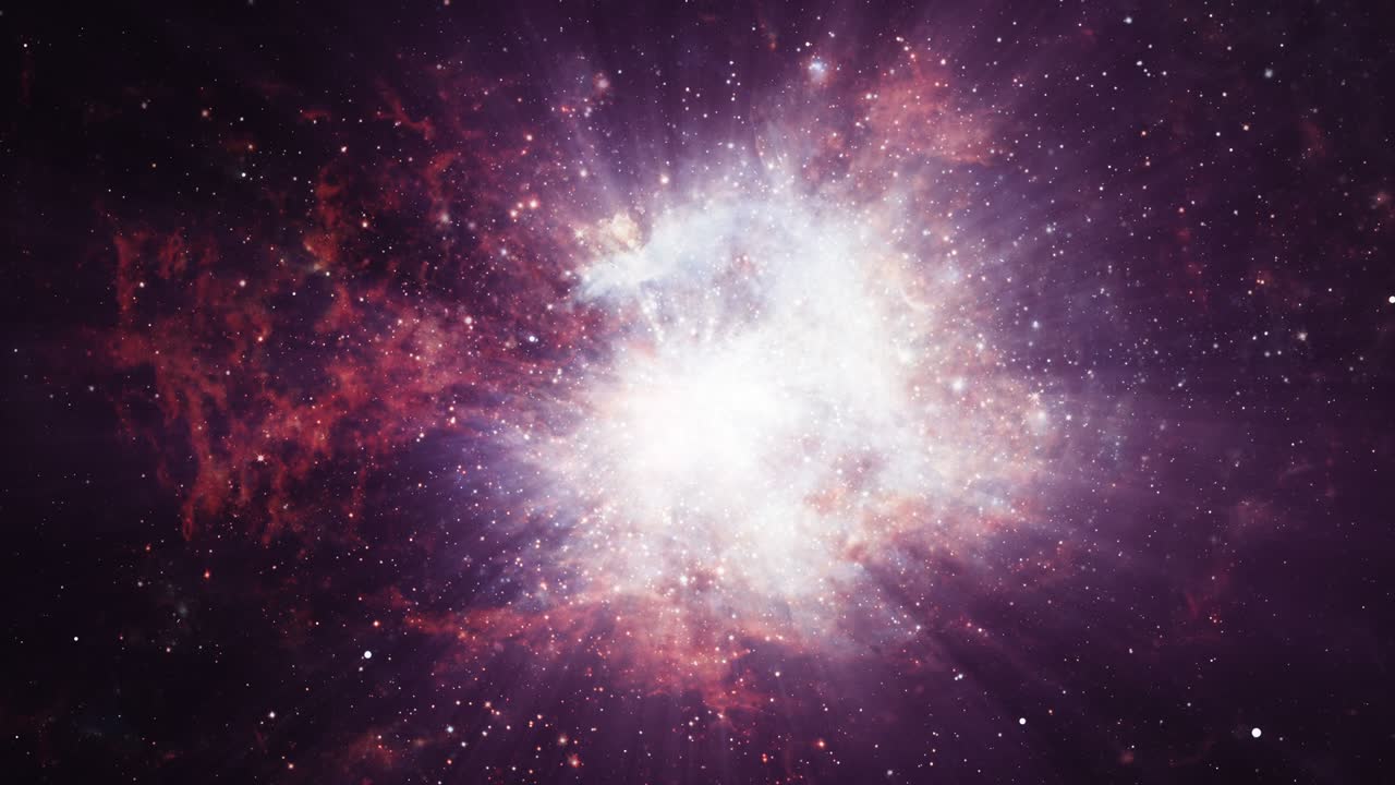 4K 3D heaven like space background with glow nebula and starfield. Cosmos art. Space nebula seamless loop animation for use with projects on science, research, education, creativity and imagination.