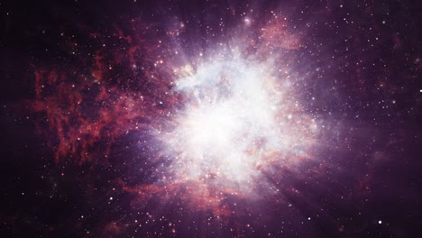 4k 3d cielo como fondo espacial con nebulosa de brillo y campo estelar. arte del cosmos. nebulosa espacial animación de bucle sin fisuras para su uso con proyectos de ciencia, investigación, educación, creatividad e imaginación.