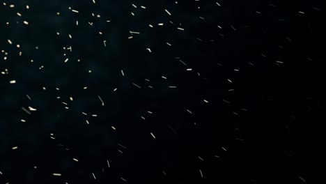 composición abstracta de chispas voladoras caóticas como una nieve en un invierno con profundidad de campo 4k