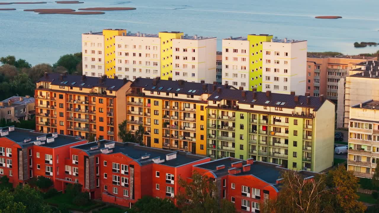 Retreat, right turn shows Khrushchyovka, cottages by water, Ezerkrasts, Liepaja
