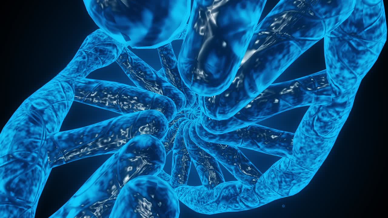 animación en 3d de la molécula de adn.