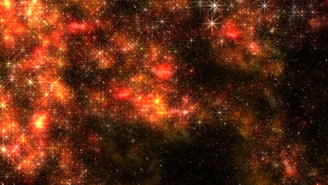 estrellas rojas con efecto nebulosa y brillos en galaxia oscura 1