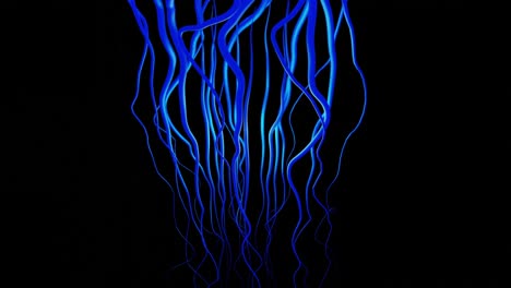 abstract blue 3d render of flowing lines