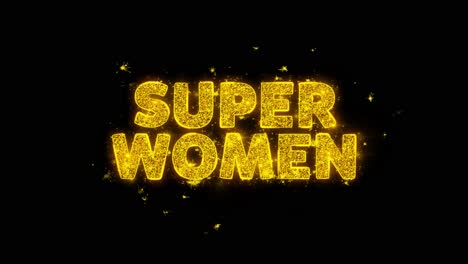 super women sparkling text