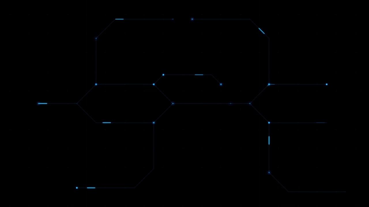 Abstract Digital Network Connection Lines on Black Background