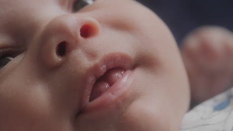 Macro-shot-of-baby-boy's-mouth