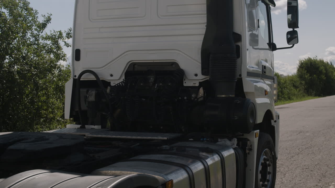 Close-up of a Semi-Truck