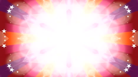 abstracto colorido brillante e hipnótico concepto patrón simétrico ornamental decorativo caleidoscopio movimiento círculo geométrico y formas de estrellas