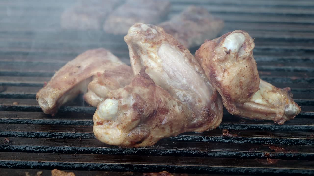 Grilled Chicken Wings on a Grill