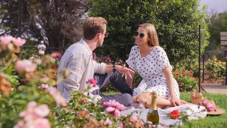 perfect picnic surrounded by rose gardens and positive energy - love