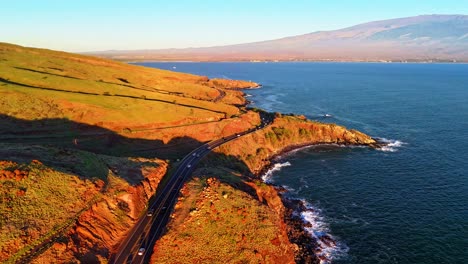 Hyperlapse-at-McGregor-point-lighthouse,-Maui,-HI,-during-golden-hour