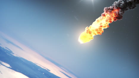 simulación de impacto de un asteroide