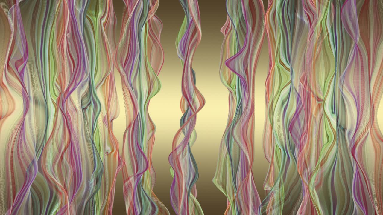 Fantastic animation with particle wave object in slow motion, 4096x2304 loop 4K