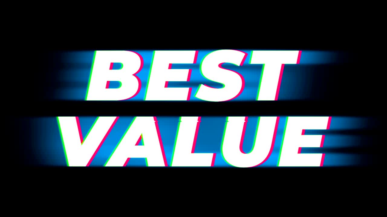 Best Value Text Vintage Glitch Effect Promotion.