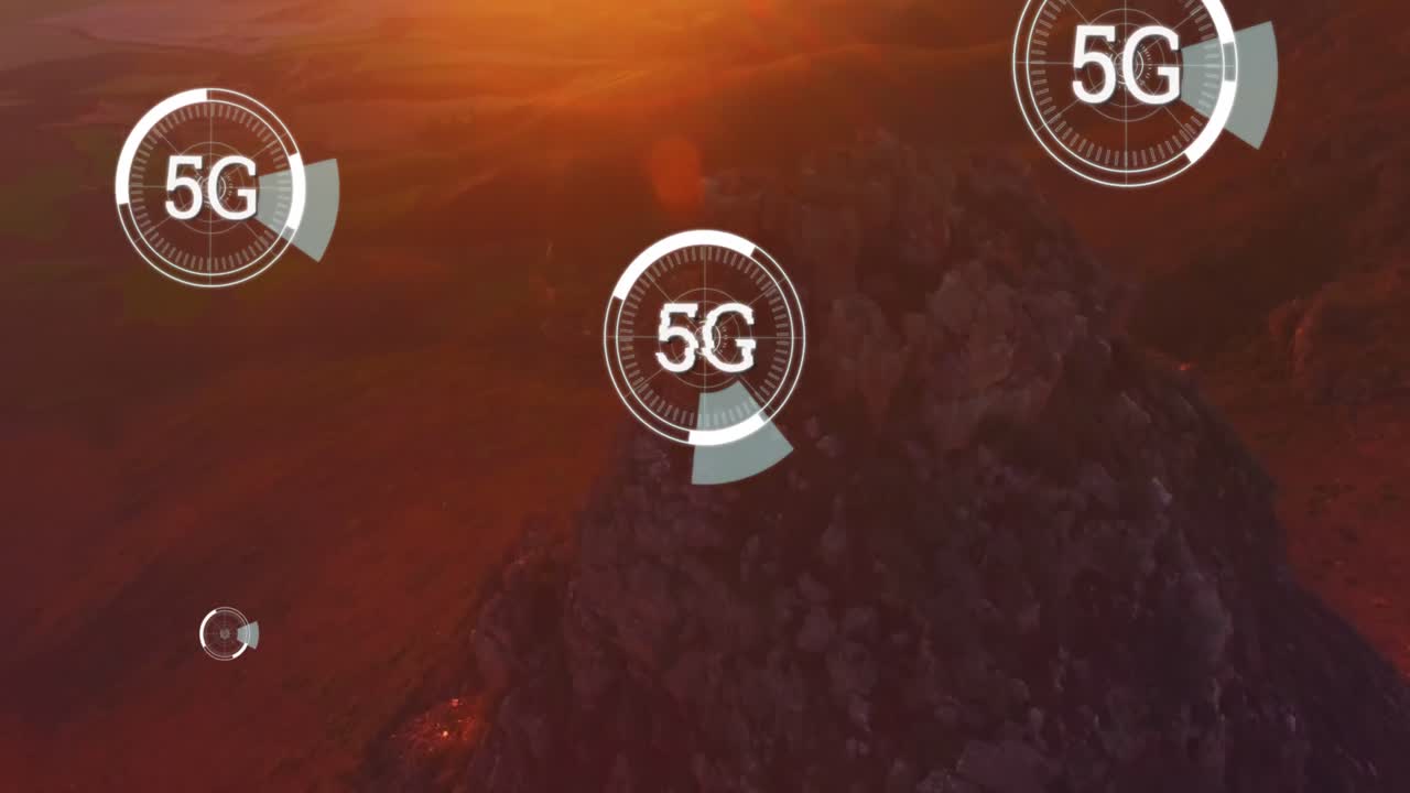 5g escrito en el medio de un círculo futurista 4k