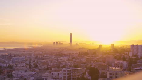 Panoramaaufnahme-Der-Großen-Moschee-Von-Algier,-Algerien-Bei-Sonnenaufgang