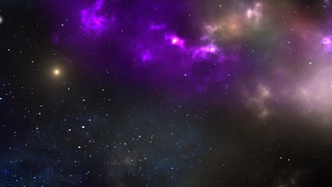 galaxia espacial y nebulosa colorida
