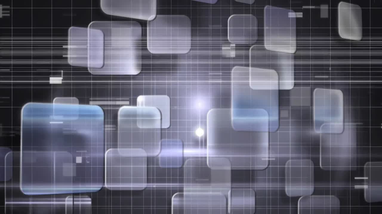 검은색 배경의 사각형 위의 간섭의 애니메이션