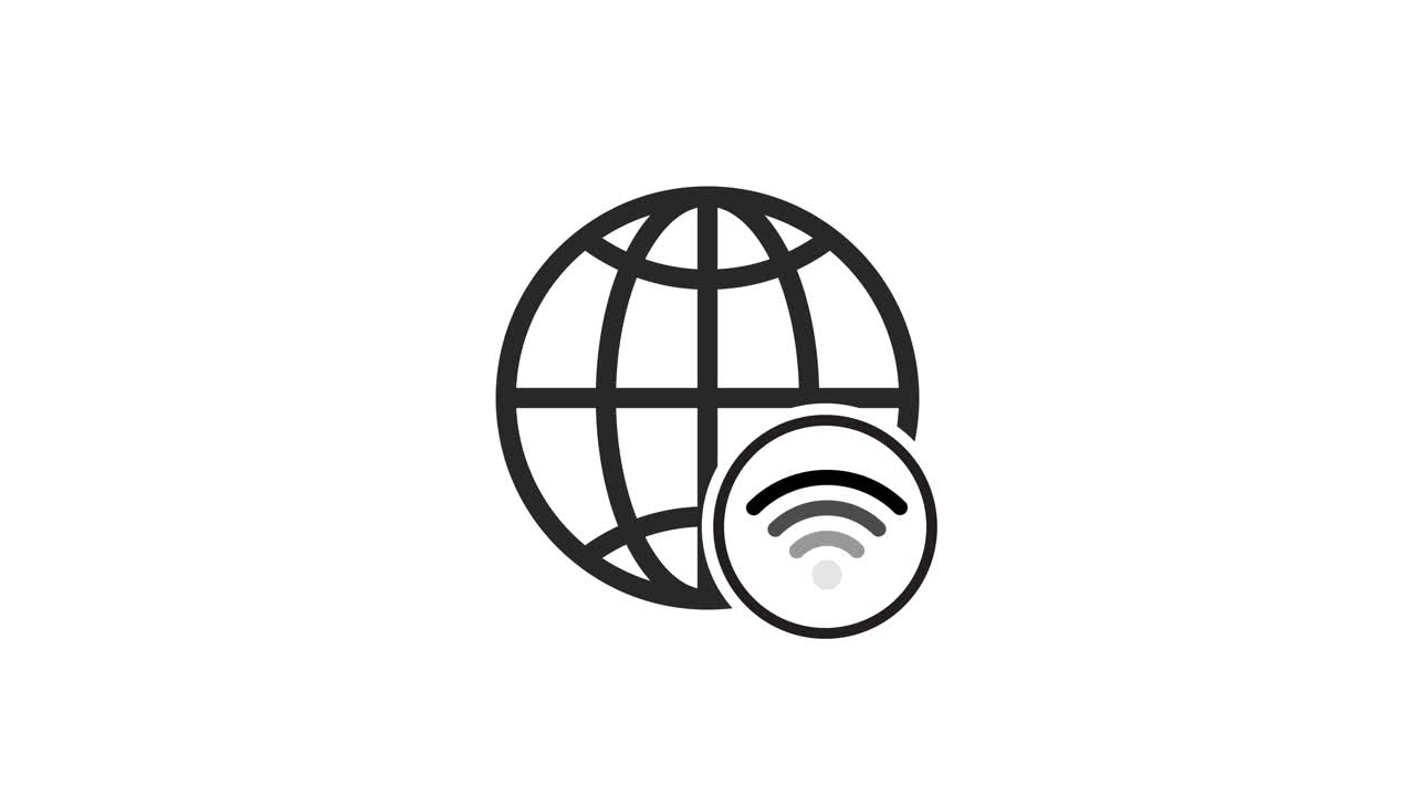 Globe with Wifi Symbol