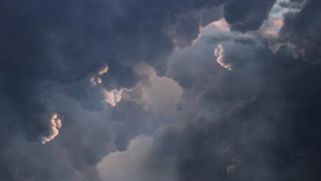 dark and moving cumulonimbus clouds, thunderstorm