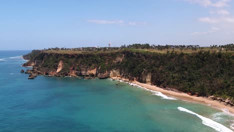 droning along a coast in puerto rico post hurricane maria