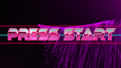 animation of thank start text over light trails on thank thank thank start on blue background